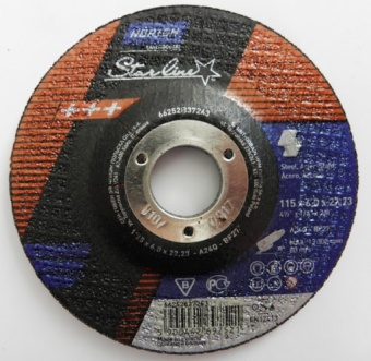 Шлифовальный диск для болгарки 115x6,0x22,23 A24Q T27 Norton Starline