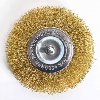 Щетка дисковая 100х23 мм металлическая на шпинделе