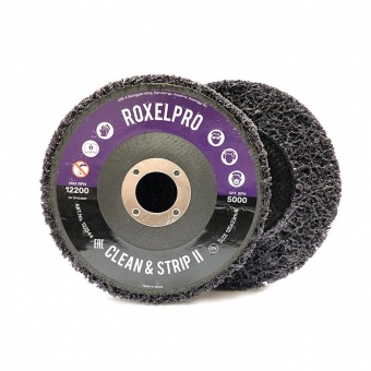 Пурпурный круг шлифовальный на оправке 115х22 мм RoxelPro ROXPRO Clean&Strip II